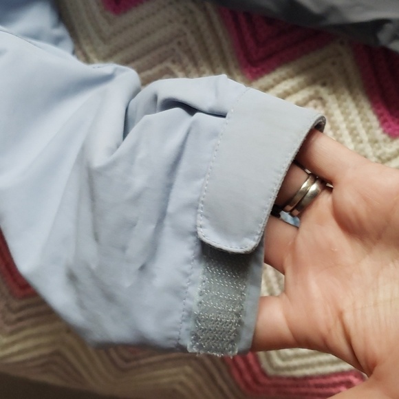 North Face women's Blue Hyvent Vented Hooded Rain Snow Skirt Lined Jacket medium - Picture 5 of 16